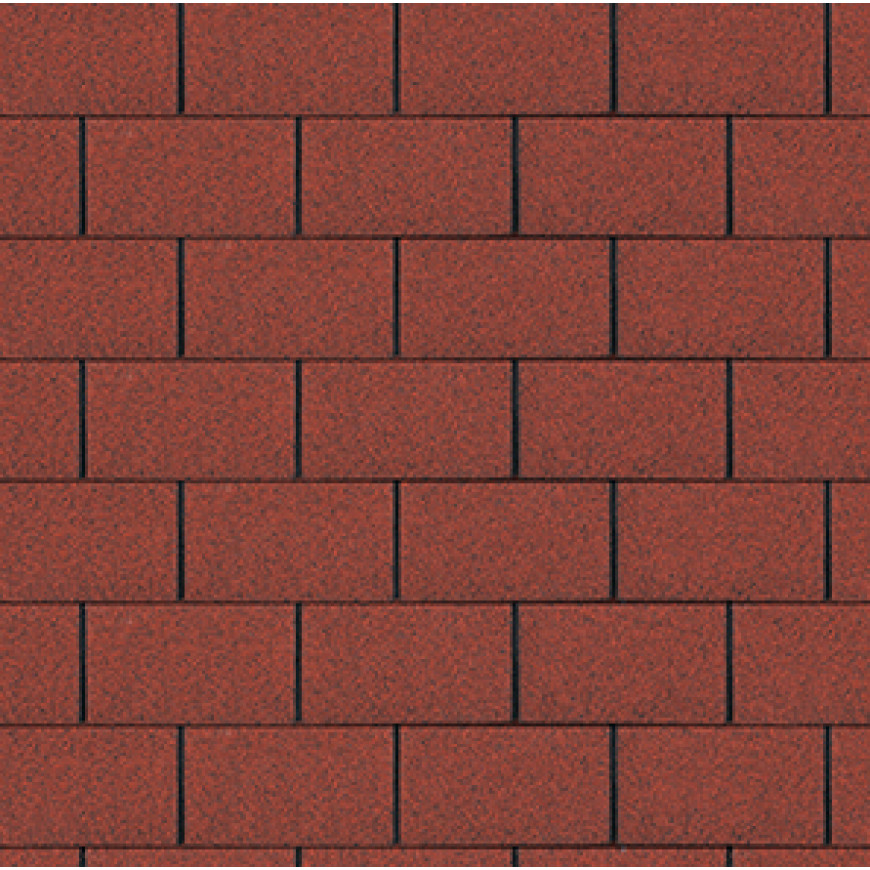 Šindeľ Obdĺžnik červený 2m2/bal YOGA TRIO