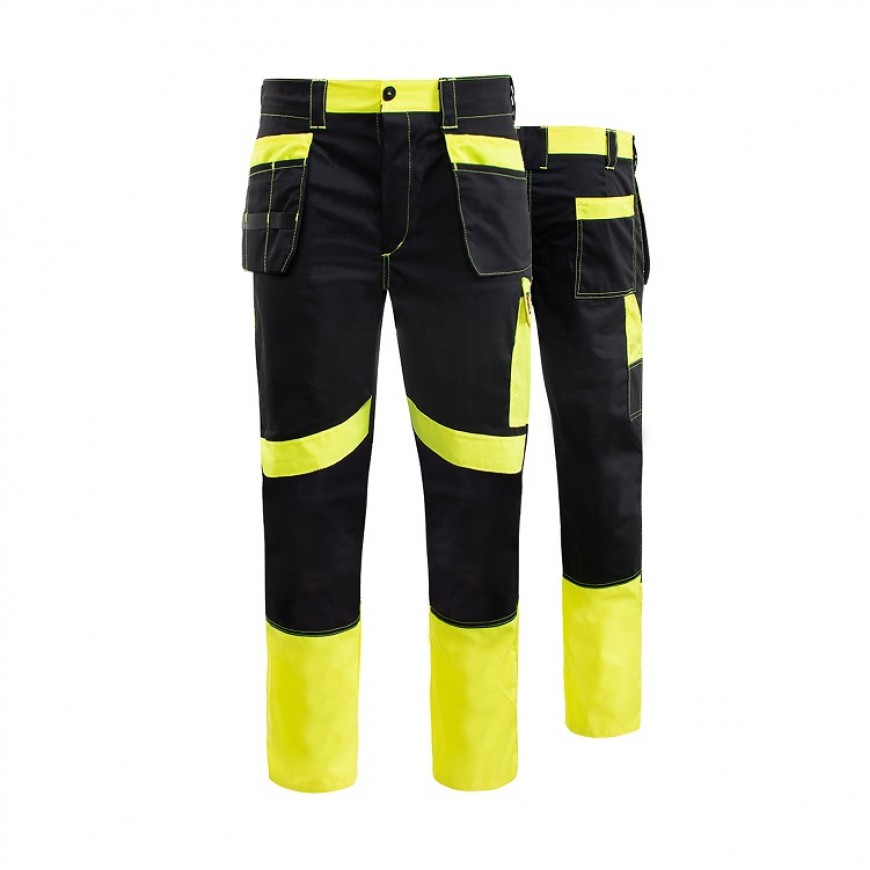 Pracovné nohavice PROMONTER 260 SP C HV Čierno-žlté