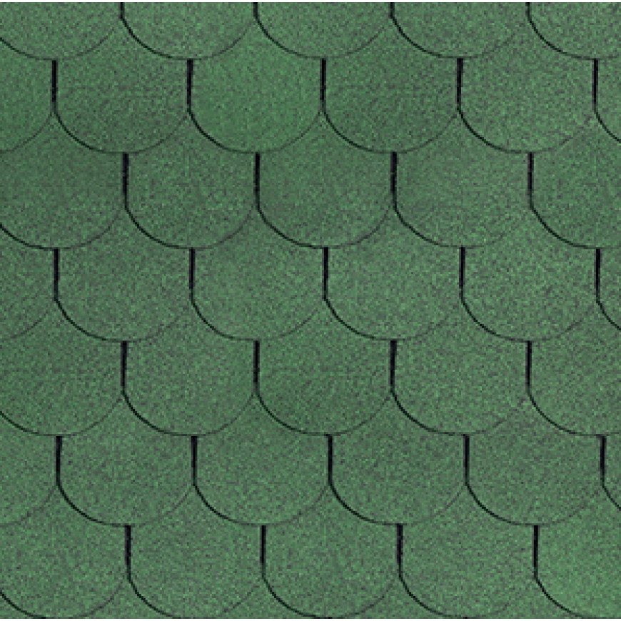 Šindeľ Bobrovka zelená 2m2/bal YOGA PLUS