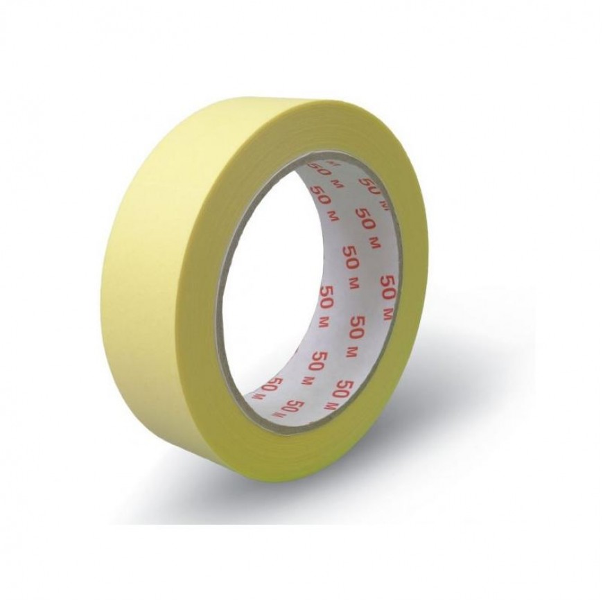Krepové maskovacie pásky Hot-Melt 100mm x 50m žlté 60°C typ 262