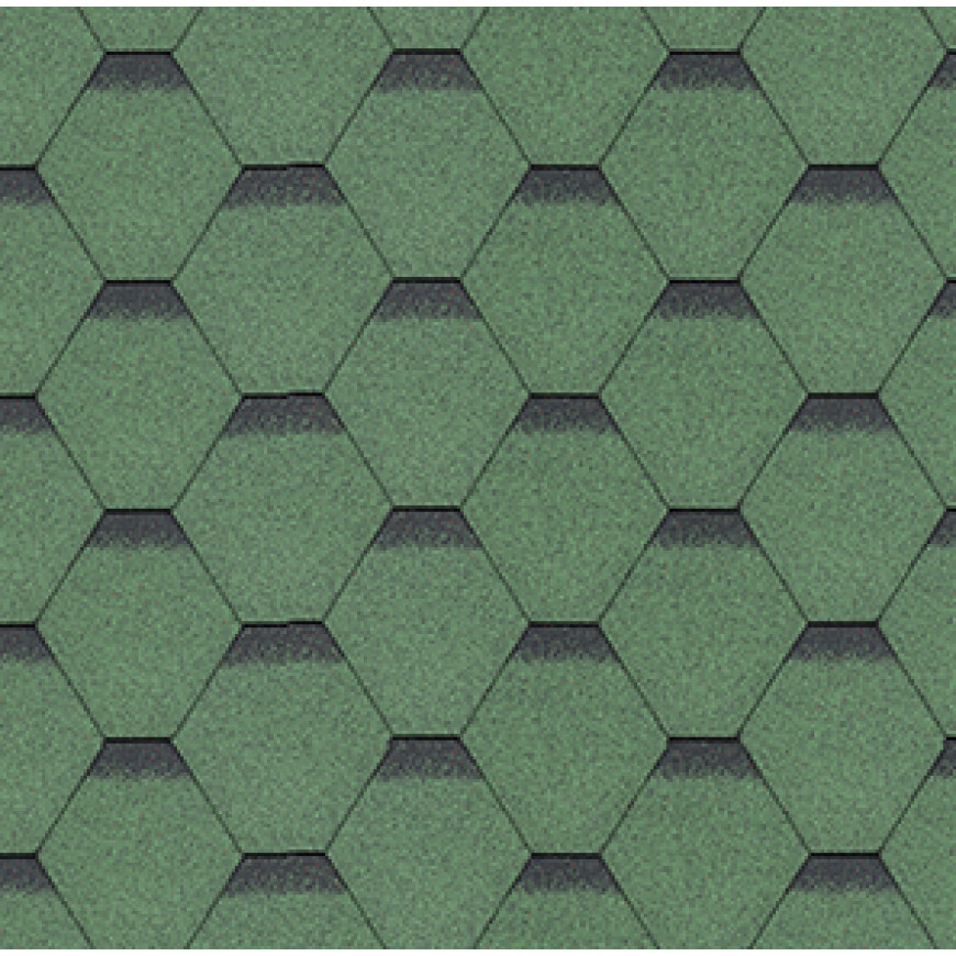 Šindeľ Hexagonal zelený 2m2/bal YOGA