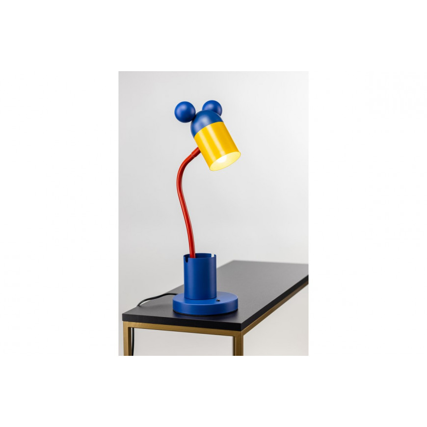 Stolná lampa MYŠ E27 25W 8cm modro-žltá