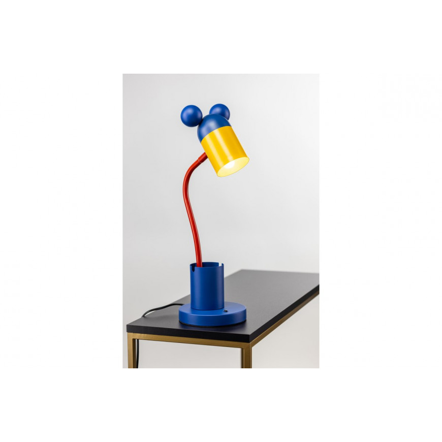 Stolná lampa MYŠ E27 25W 8cm modro-žltá LB-MOUS-27-DEC