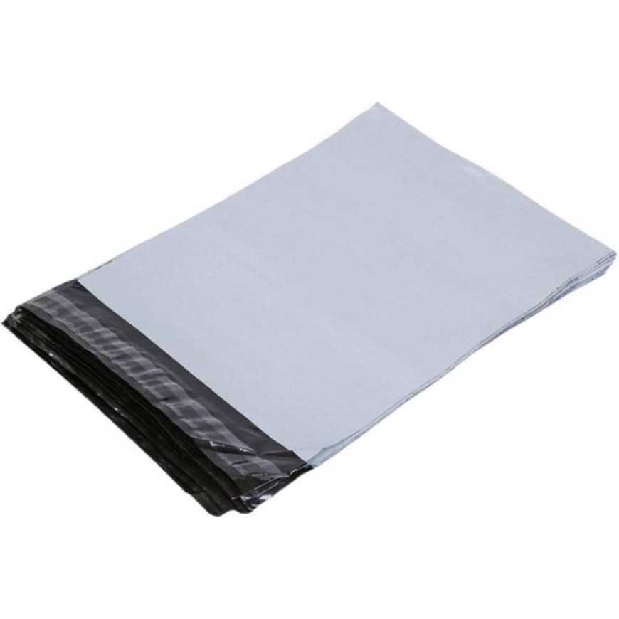 Obálky kuriérske LDPE coex bielo-čierne s klopou a permanentnou LP 170x240+40mm/0,05mm 1000ks