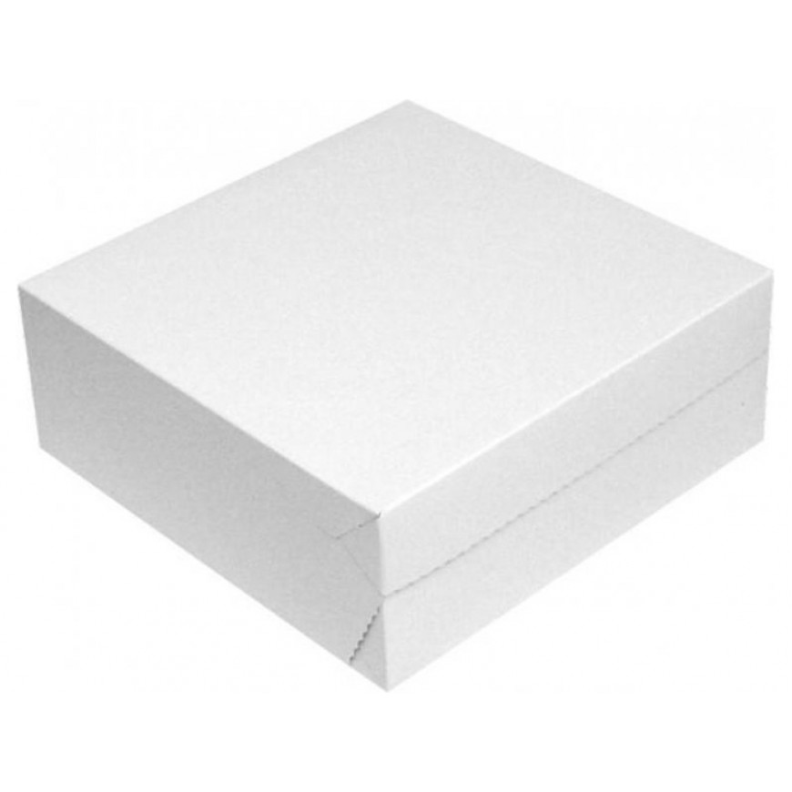 Papierové kartóny na zákusky 220x220x90 biele