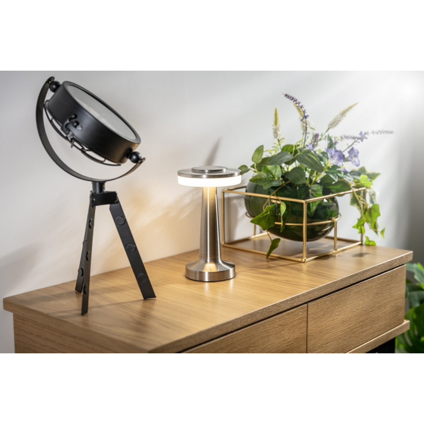 Stolná LED lampa MONUM 3W 200lm strieborná LB-MON3W-02-DEC