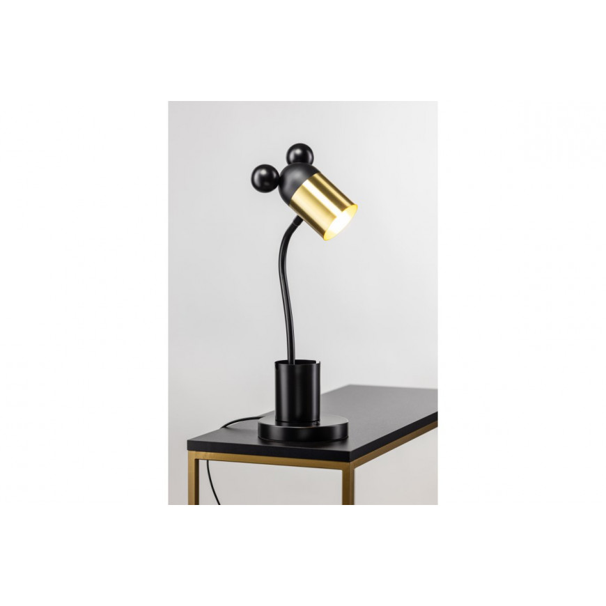 Stolná lampa MYŠ E27 25W 8cm čierno-zlatá