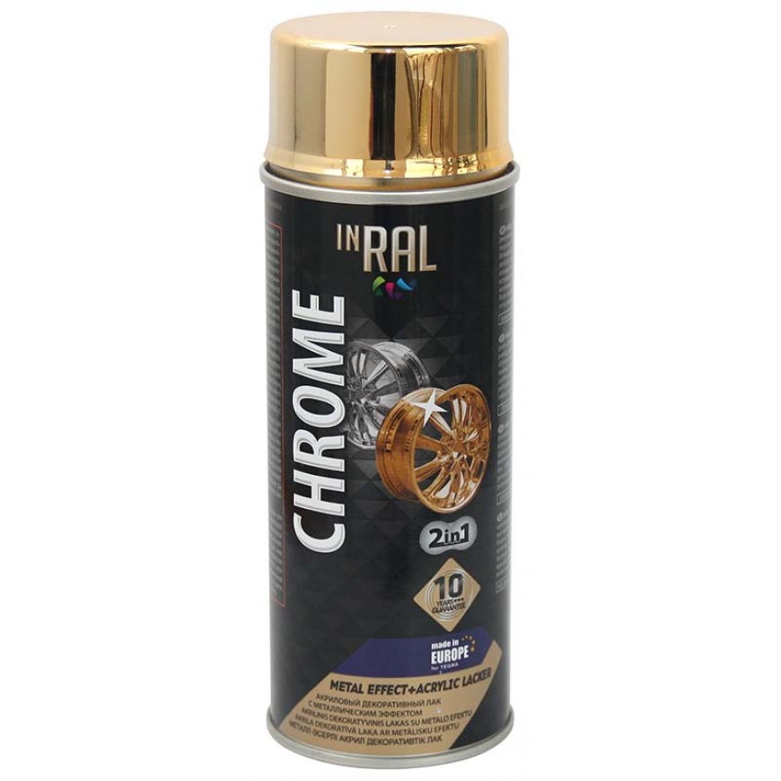 Sprej INRAL CHROME 400ml zlatá