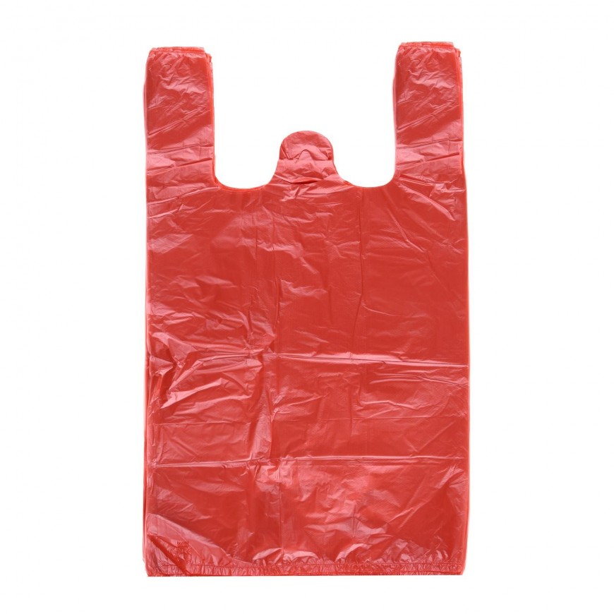 Tašky JUMBO HDPE košielkové červené 33+20x68 50ks