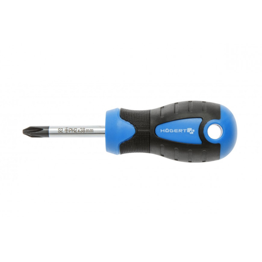 Skrutkovač krížový PH2 38 mm oceľ S2 HT1S028