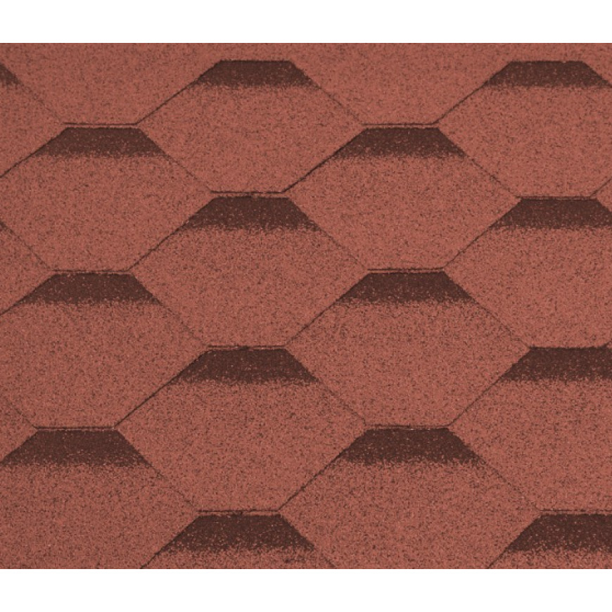 Šindeľ Hexagonal červený 2m2/bal YOGA