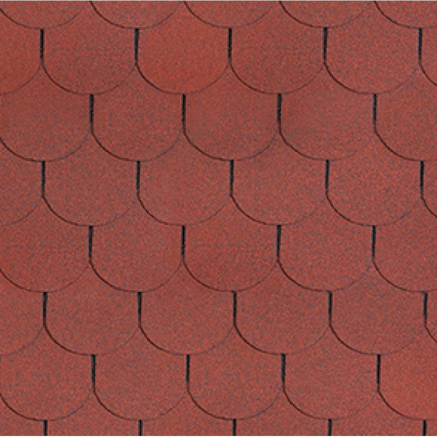 Šindeľ Bobrovka červená 2m2/bal YOGA PLUS