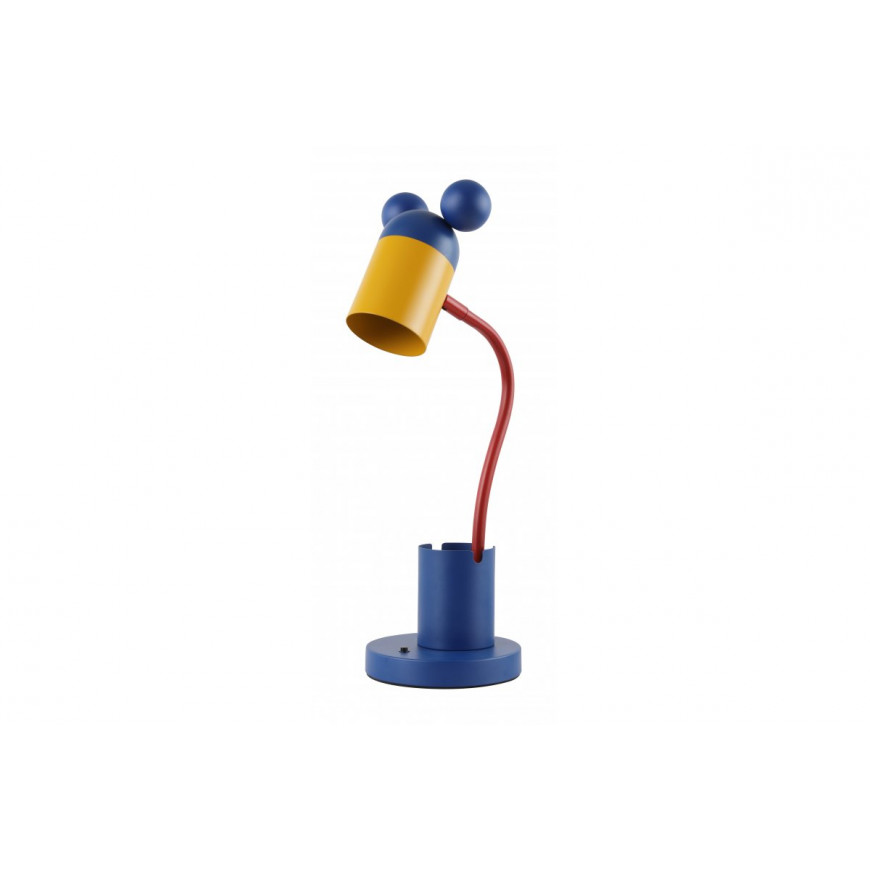 Stolná lampa MYŠ E27 25W 8cm modro-žltá LB-MOUS-27-DEC