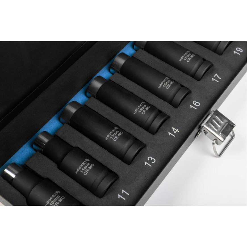 Sada 1/2" rázových nástrčných hlavíc 8-dielna 10-22 HT4R086