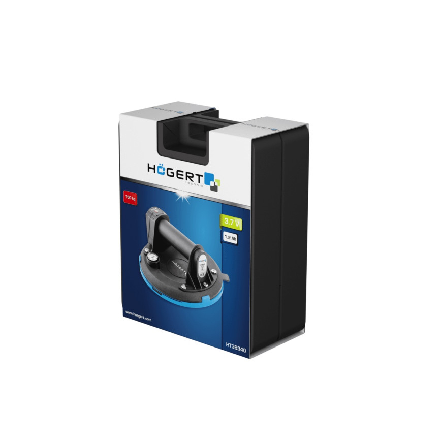 Akumulátorová prísavka 200 mm s manometrom do 150 kg HT3B340