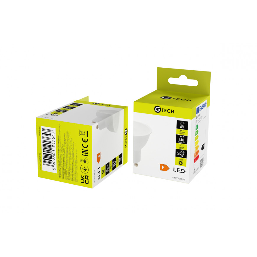 Žiarovka LED GU10 5W 3000K 410lm GT-PC5010-30