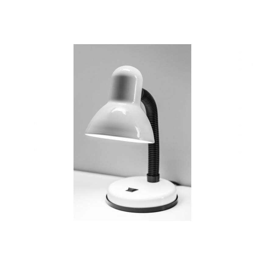 Stolná lampa RIO E27 40W biela LB-RIOE27-10