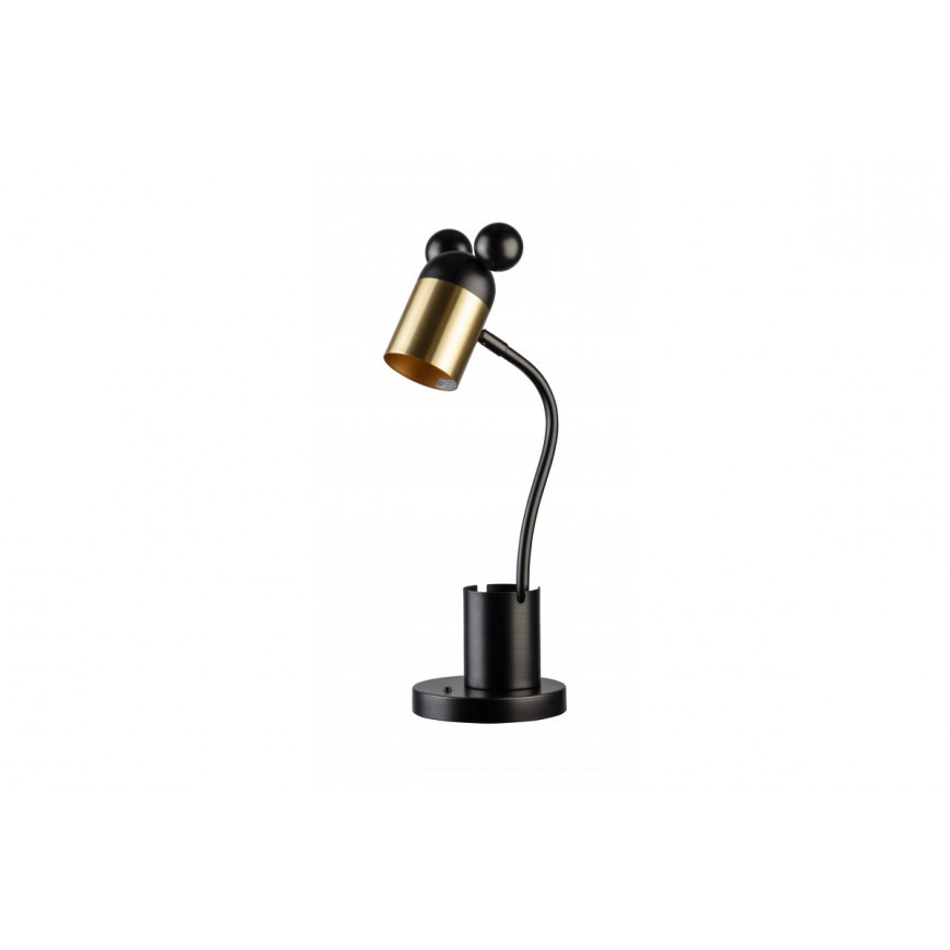 Stolná lampa MYŠ E27 25W 8cm čierno-zlatá LB-MOUS-27-DEC
