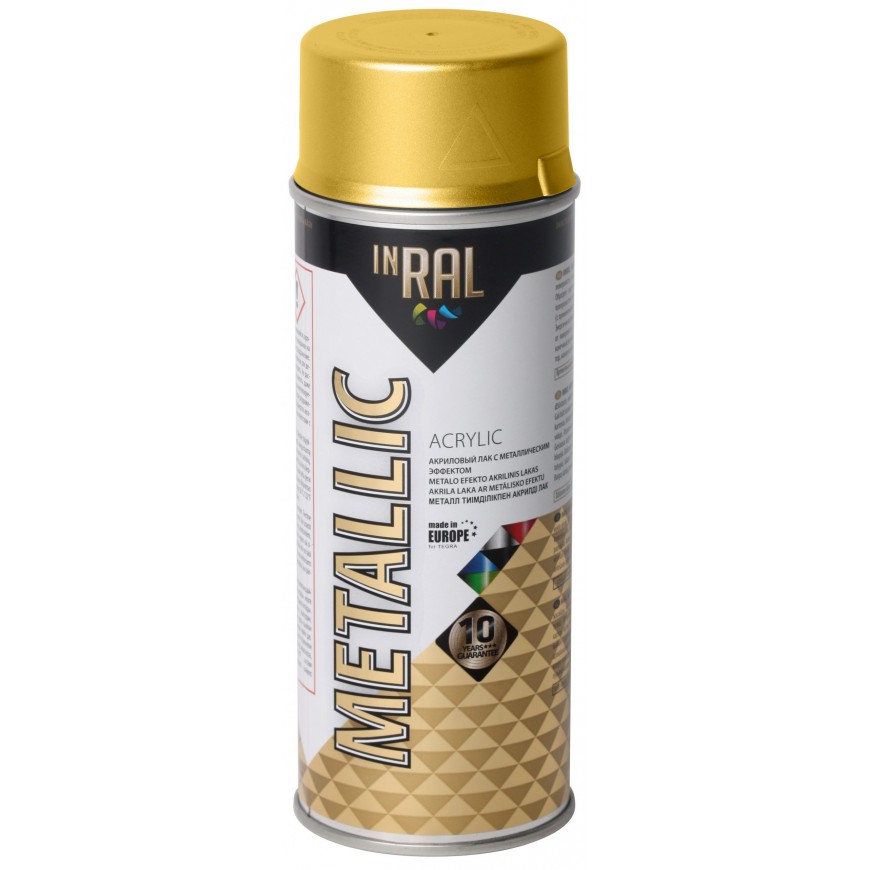 Sprej INRAL METALLIC 400ml zlatá metalická