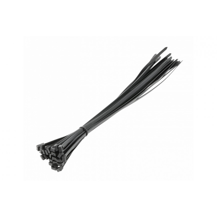Viazacie pásky nylonové 7,6 x 500 mm 25 ks čierne HT2C715